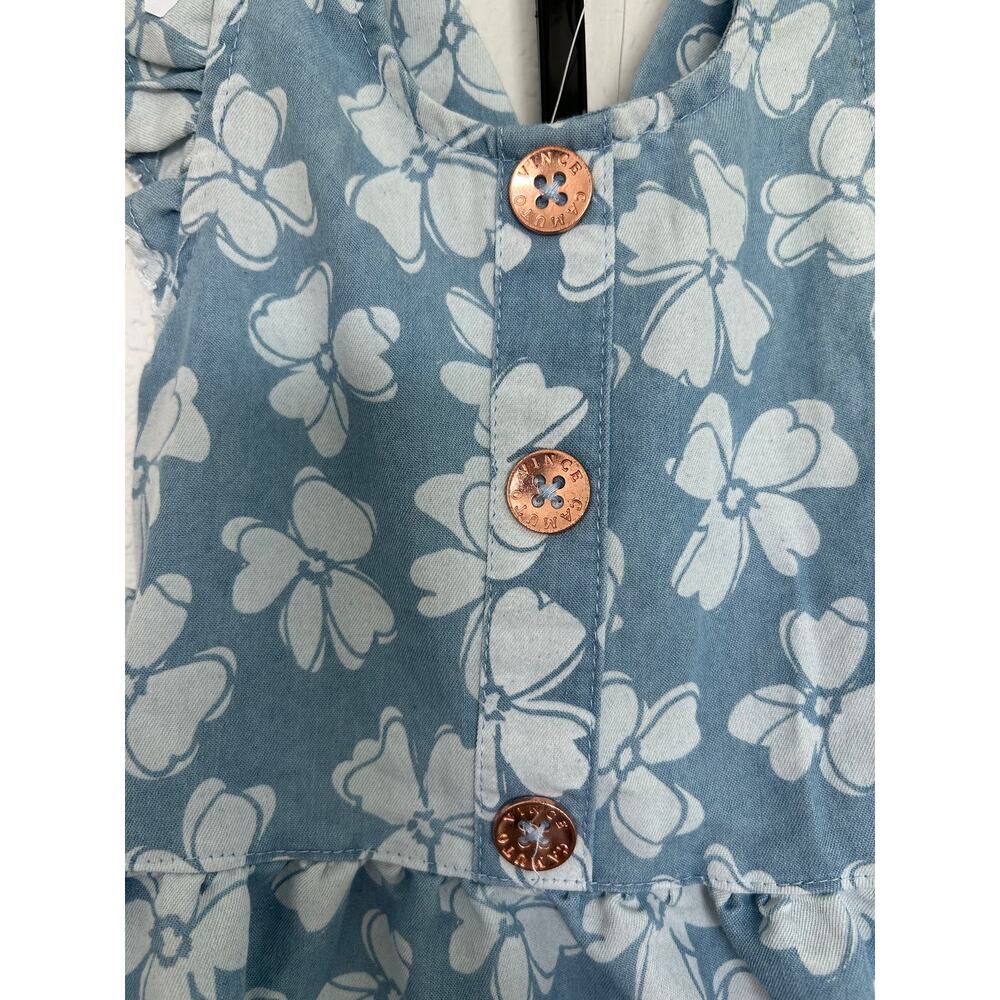 Vince Camuto Girls Blue Floral Dress and Bloomers - 24 Months - Picture 3 of 4